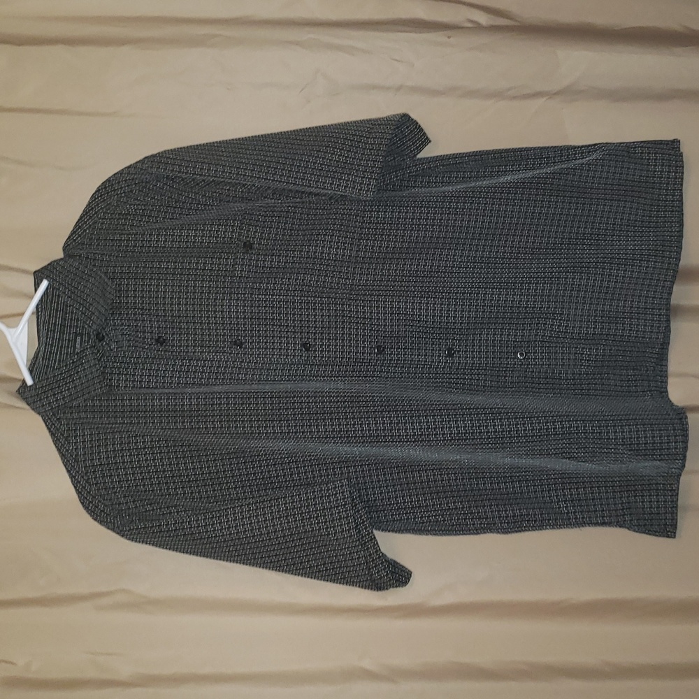 Mens Bruno sueded black collared shirt. Sz Large
